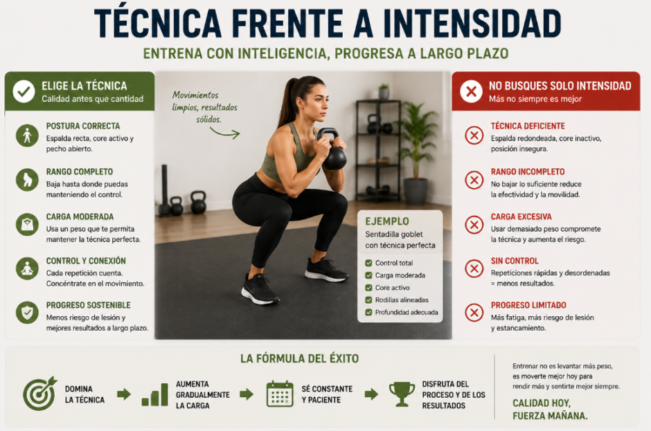 Técnica frente a intensidad en el entrenamiento funcional