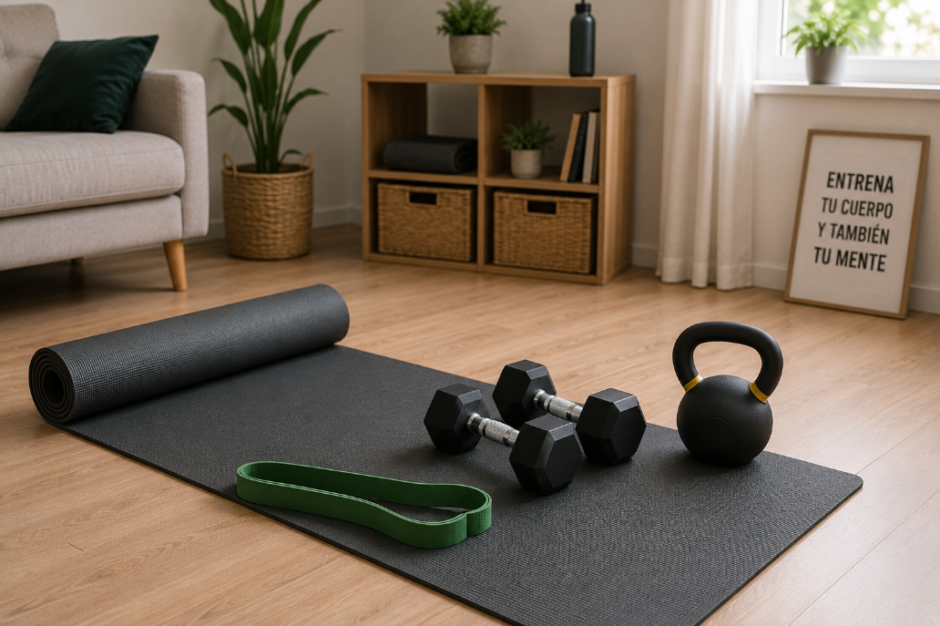 Material básico para entrenamiento funcional en casa.