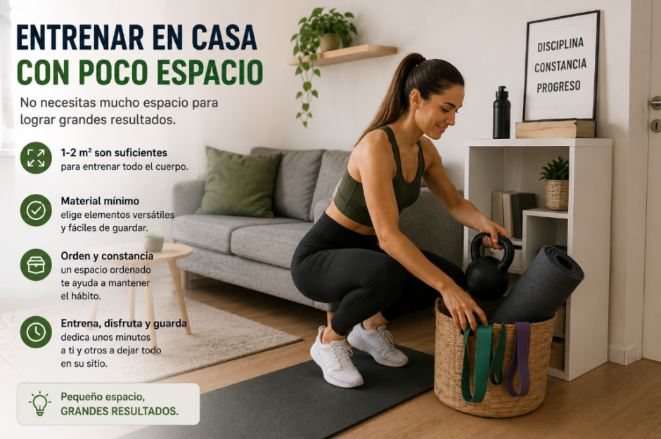 Entrenar en casa con poco espacio