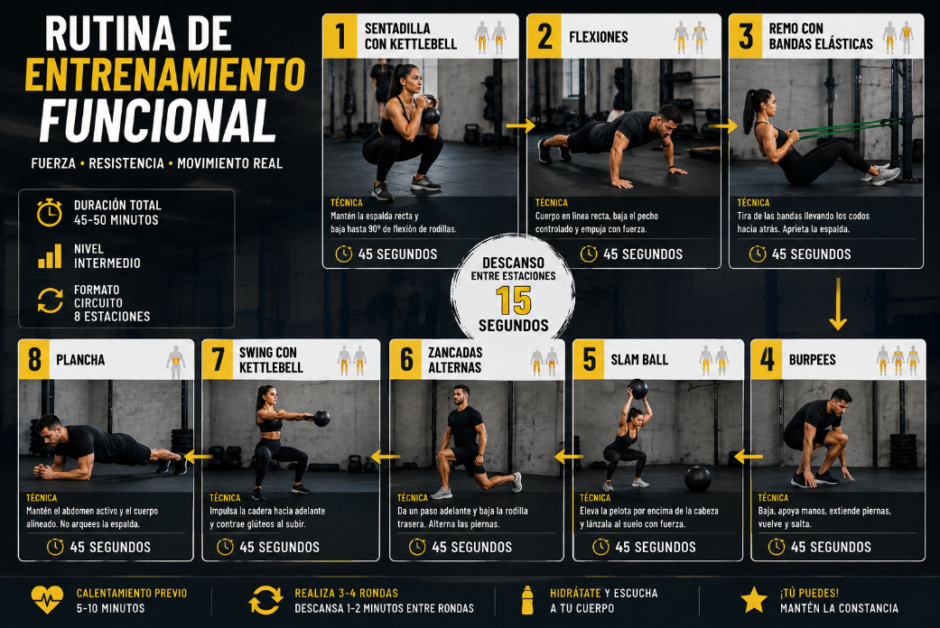 Rutina de entrenamiento funcional
