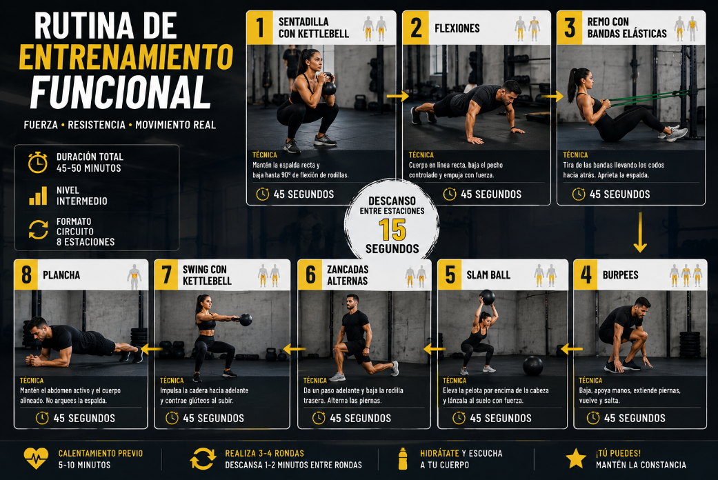Rutina de entrenamiento funcional